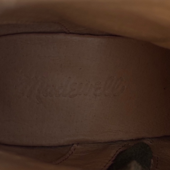 Madewell Emilia Olive Suede Lace Up Block Heels Ankle Boots - Picture 4 of 5